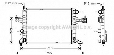 AVA QUALITY COOLING ol2306 -  Радиатор, охлаждение двигателя